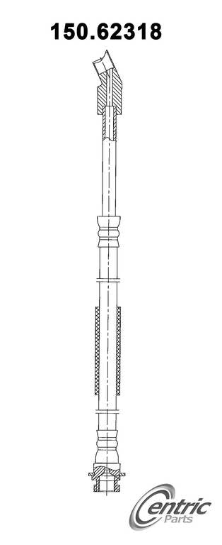 Centric Parts Brake Hose  top view frsport 150.62318