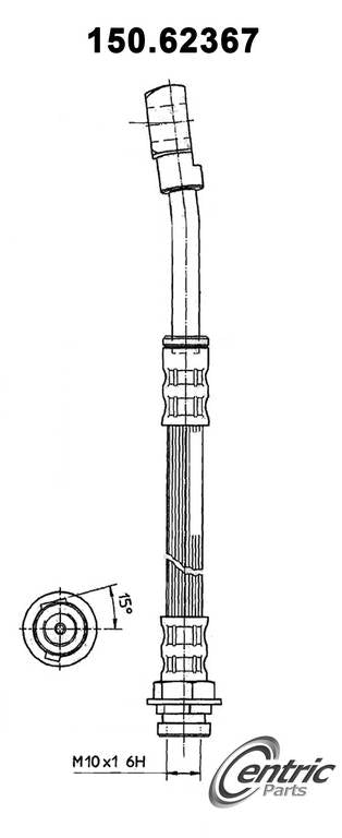 centric parts brake hose  frsport 150.62367