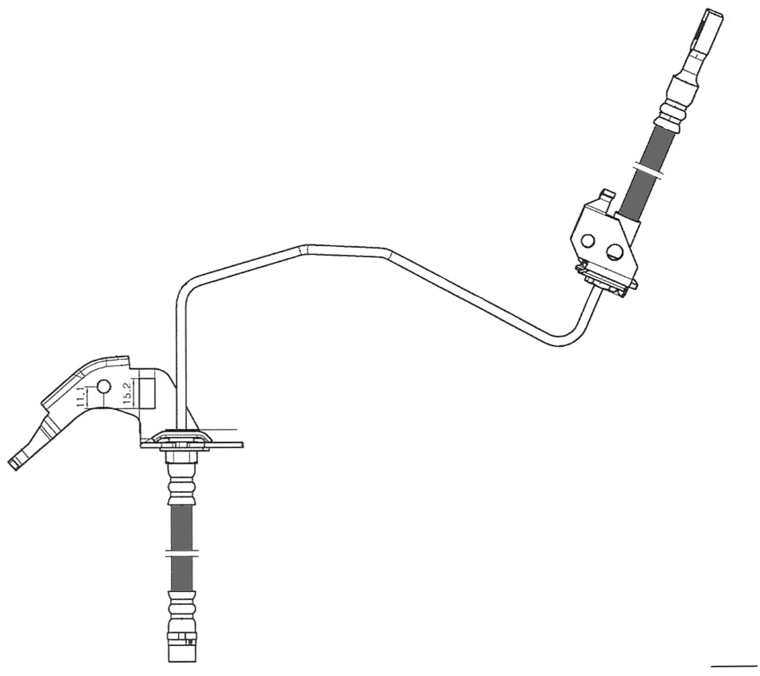 centric parts brake hose  frsport 150.62435