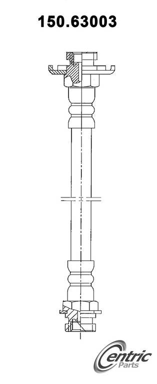 StopTech Brake Hose  top view frsport 150.63003