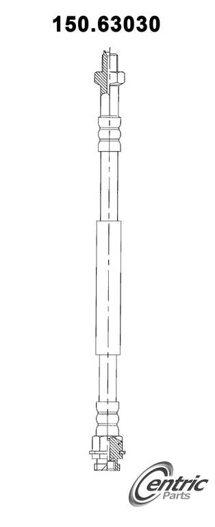 Centric Parts Brake Hose  top view frsport 150.63030