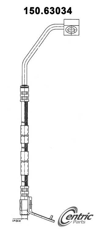 centric parts brake hose  frsport 150.63034