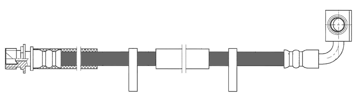 centric parts brake hose  frsport 150.63082
