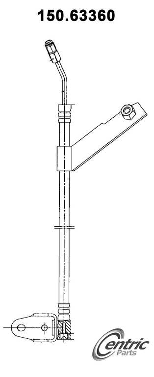 centric parts brake hose  frsport 150.63360