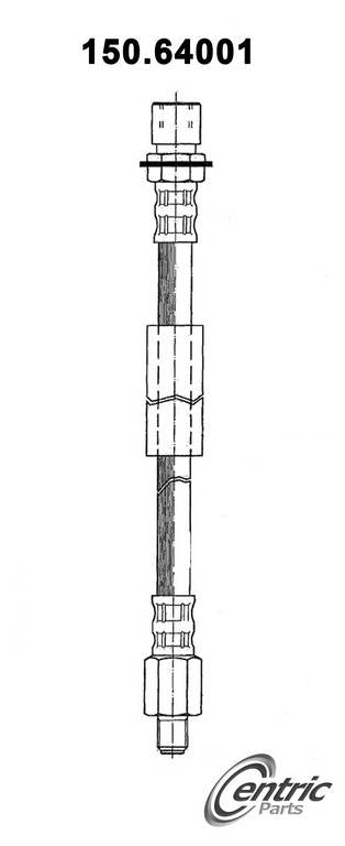 Centric Parts Brake Hose  top view frsport 150.64001