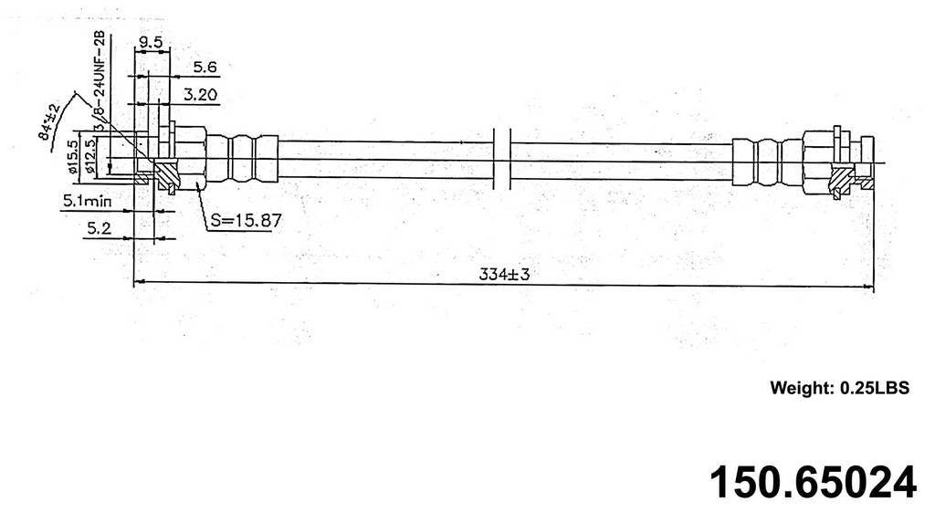 centric parts brake hose  frsport 150.65024