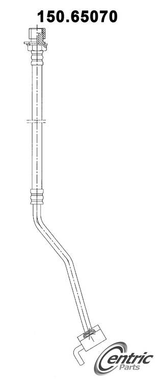 Centric Parts Brake Hose  top view frsport 150.65070