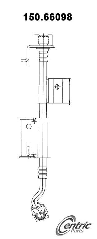 centric parts brake hose  frsport 150.66098