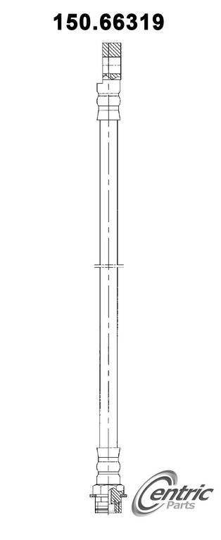 Centric Parts Brake Hose  top view frsport 150.66319