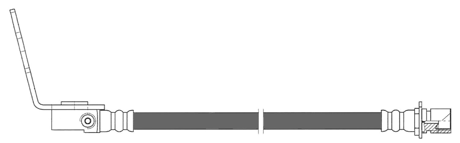 StopTech Brake Hose  top view frsport 150.66407