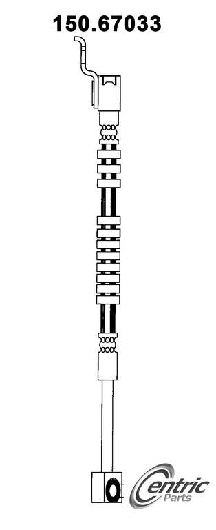 Centric Parts Brake Hose  top view frsport 150.67033