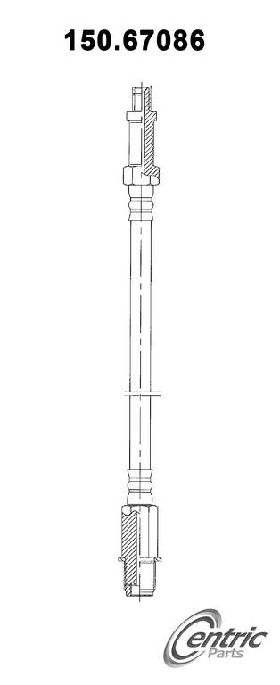 Centric Parts Brake Hose  top view frsport 150.67086