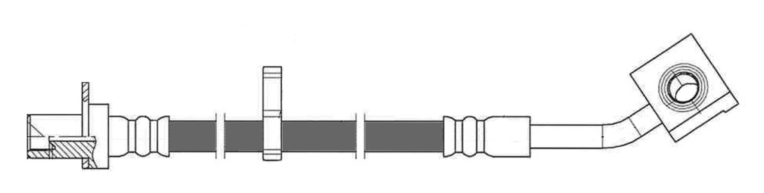 centric parts brake hose  frsport 150.67125