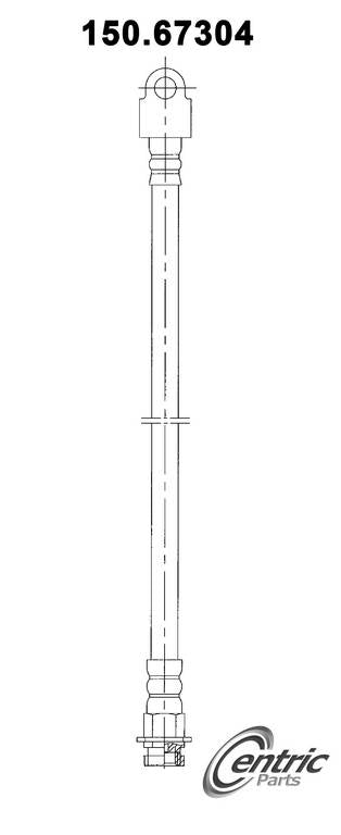 Centric Parts Brake Hose  top view frsport 150.67304