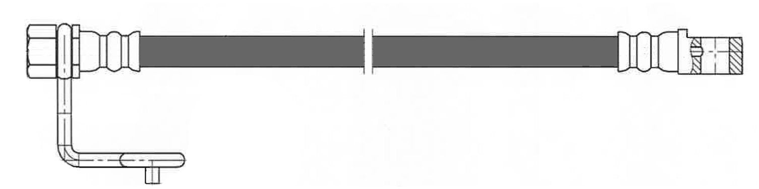 Centric Parts Brake Hose  top view frsport 150.67414