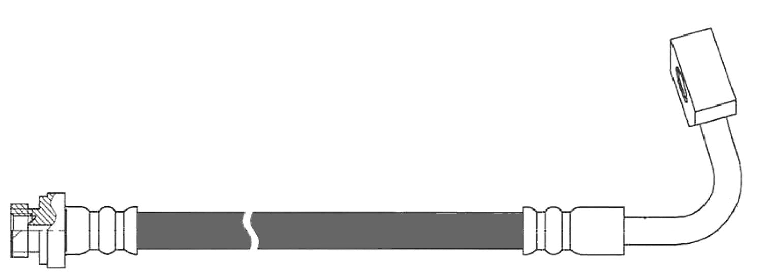 Centric Parts Brake Hose  top view frsport 150.67422