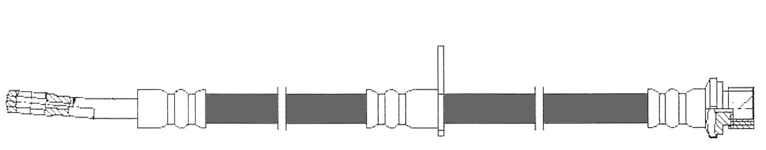 Centric Parts Brake Hose  top view frsport 150.75003