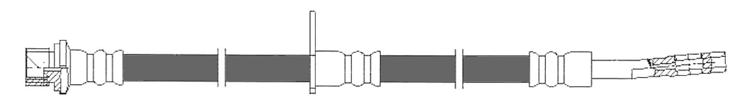 Centric Parts Brake Hose  top view frsport 150.75004