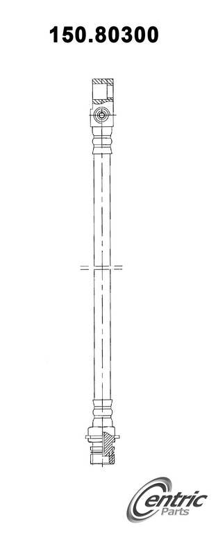 Centric Parts Brake Hose  top view frsport 150.80300