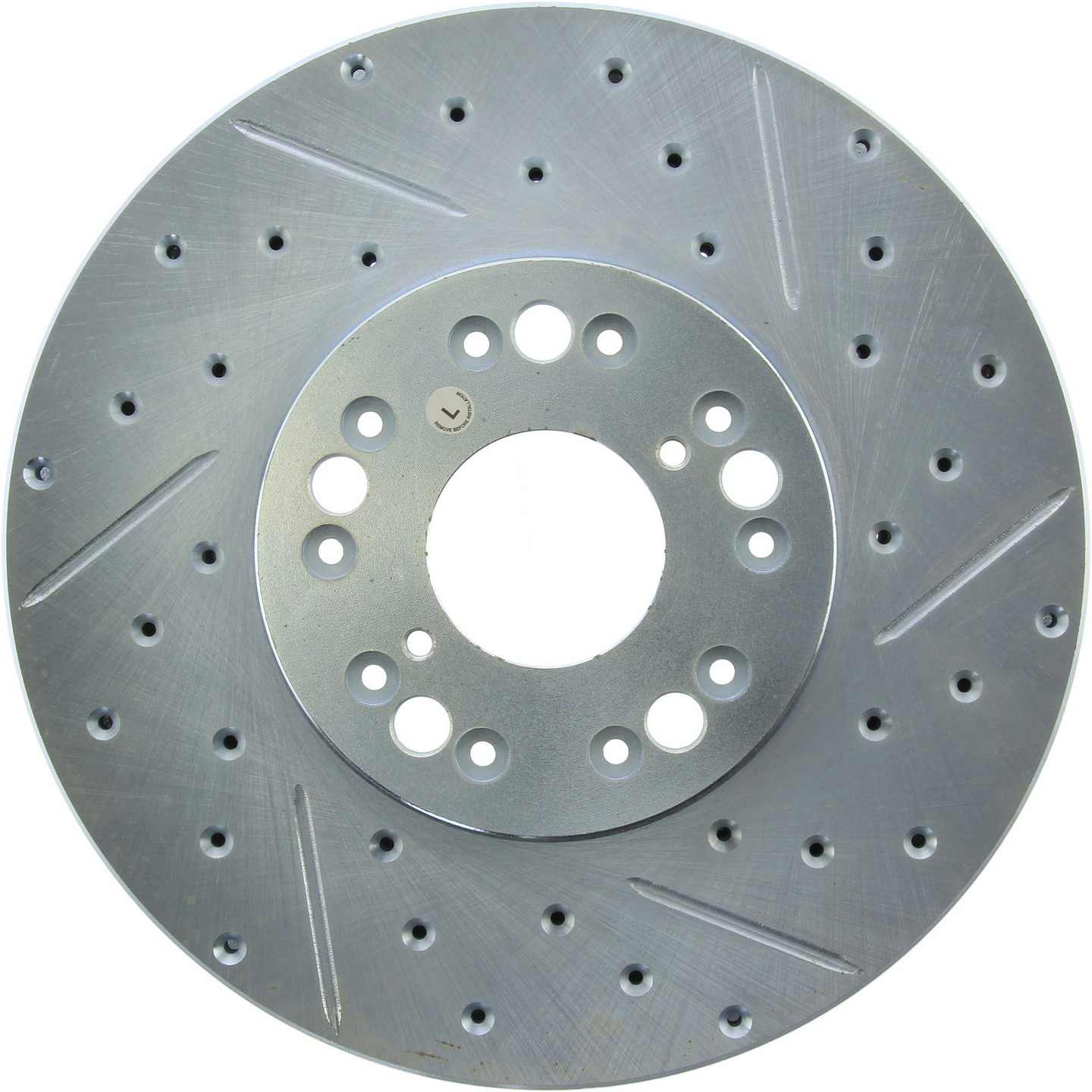 StopTech Select Sport Drilled and Slotted Brake Rotor Front Left  top view frsport 227.44083L