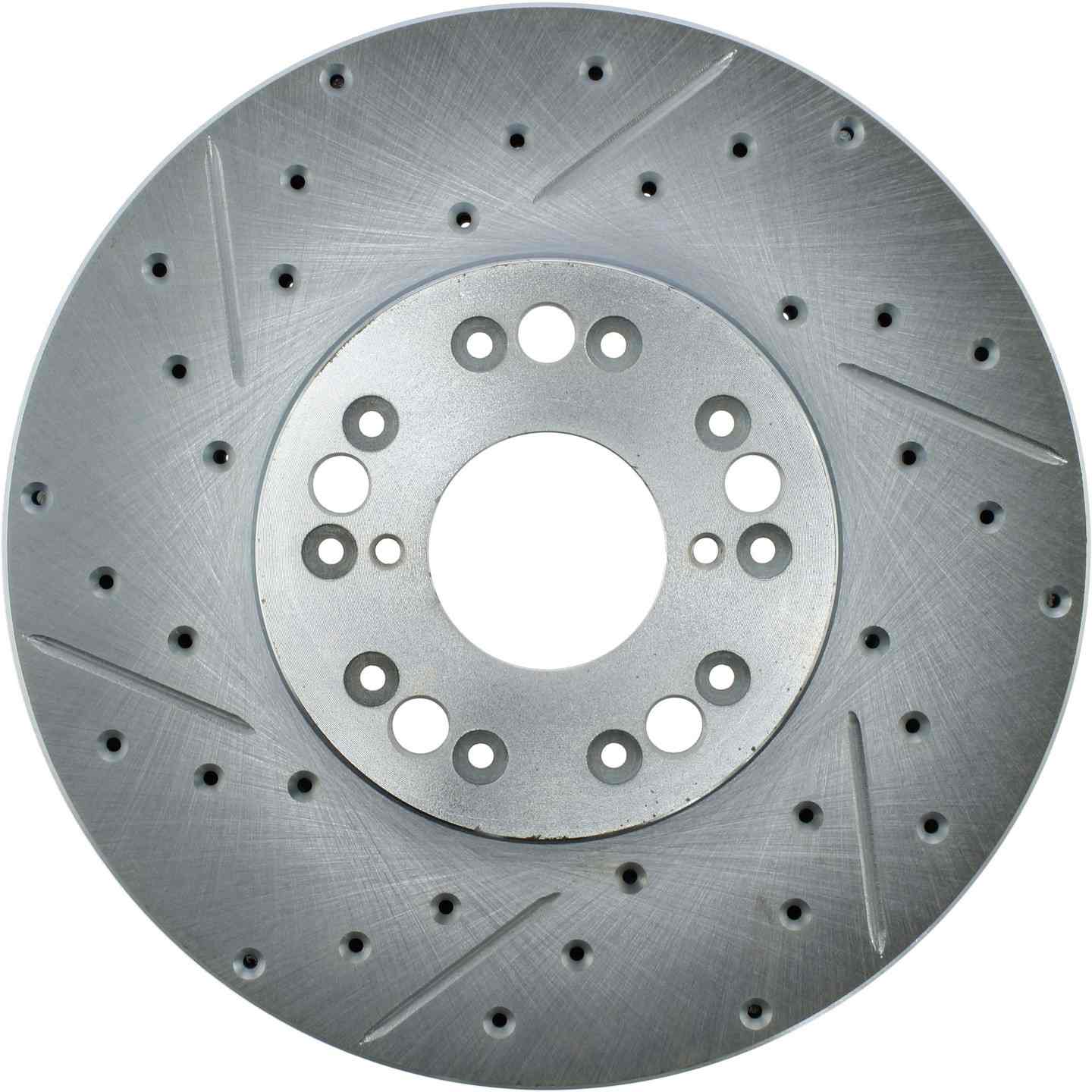 StopTech Select Sport Drilled and Slotted Brake Rotor Front Right  top view frsport 227.44083R