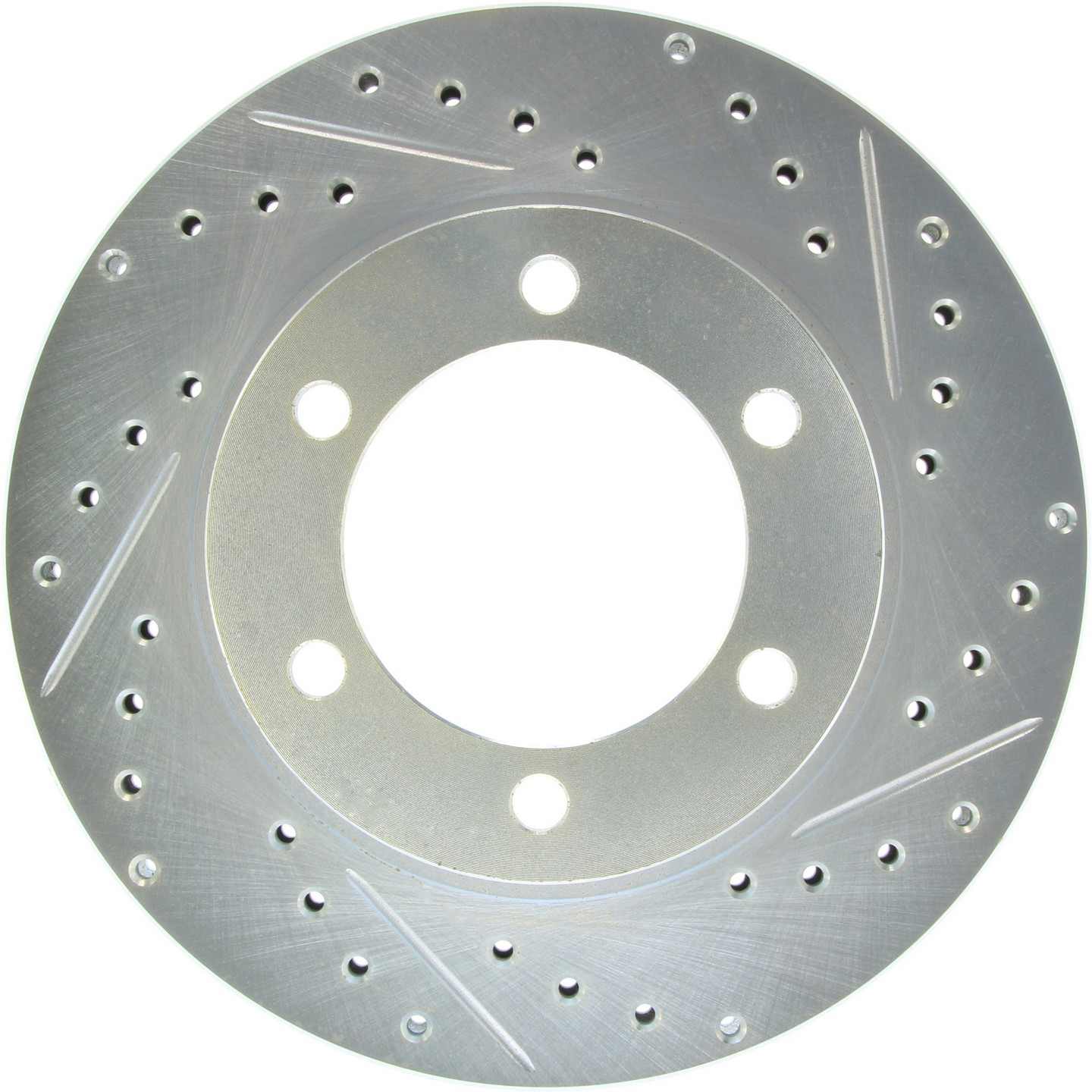 StopTech Select Sport Drilled and Slotted Brake Rotor Front Left  top view frsport 227.44112L