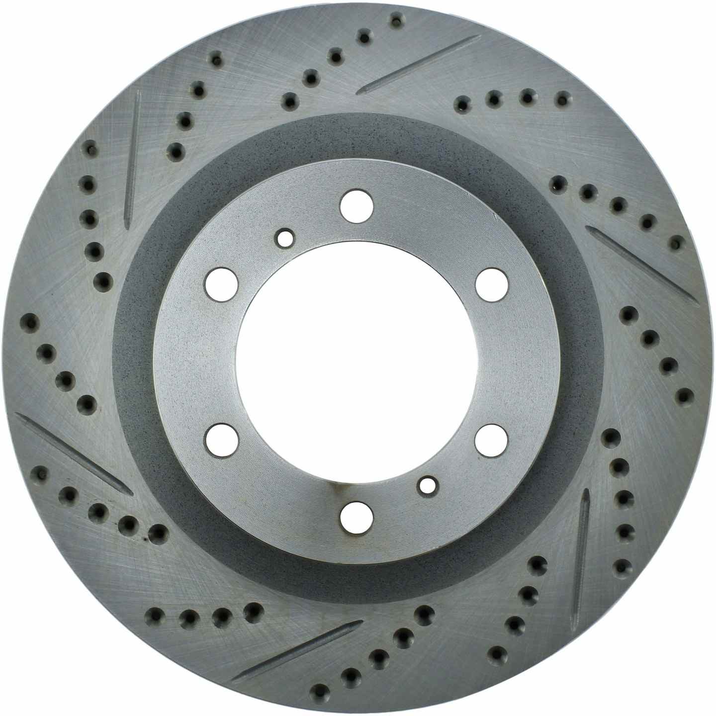 StopTech Select Sport Drilled and Slotted Brake Rotor Front Right  top view frsport 227.44174R