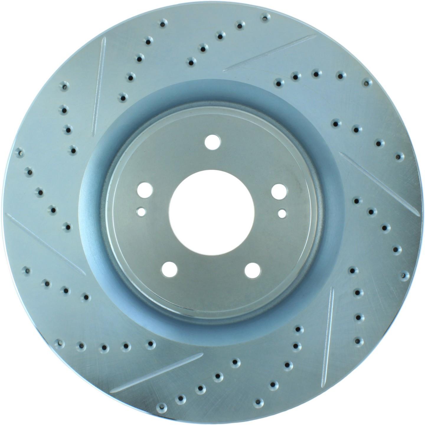 StopTech Select Sport Drilled and Slotted Brake Rotor Front Right  top view frsport 227.46076R