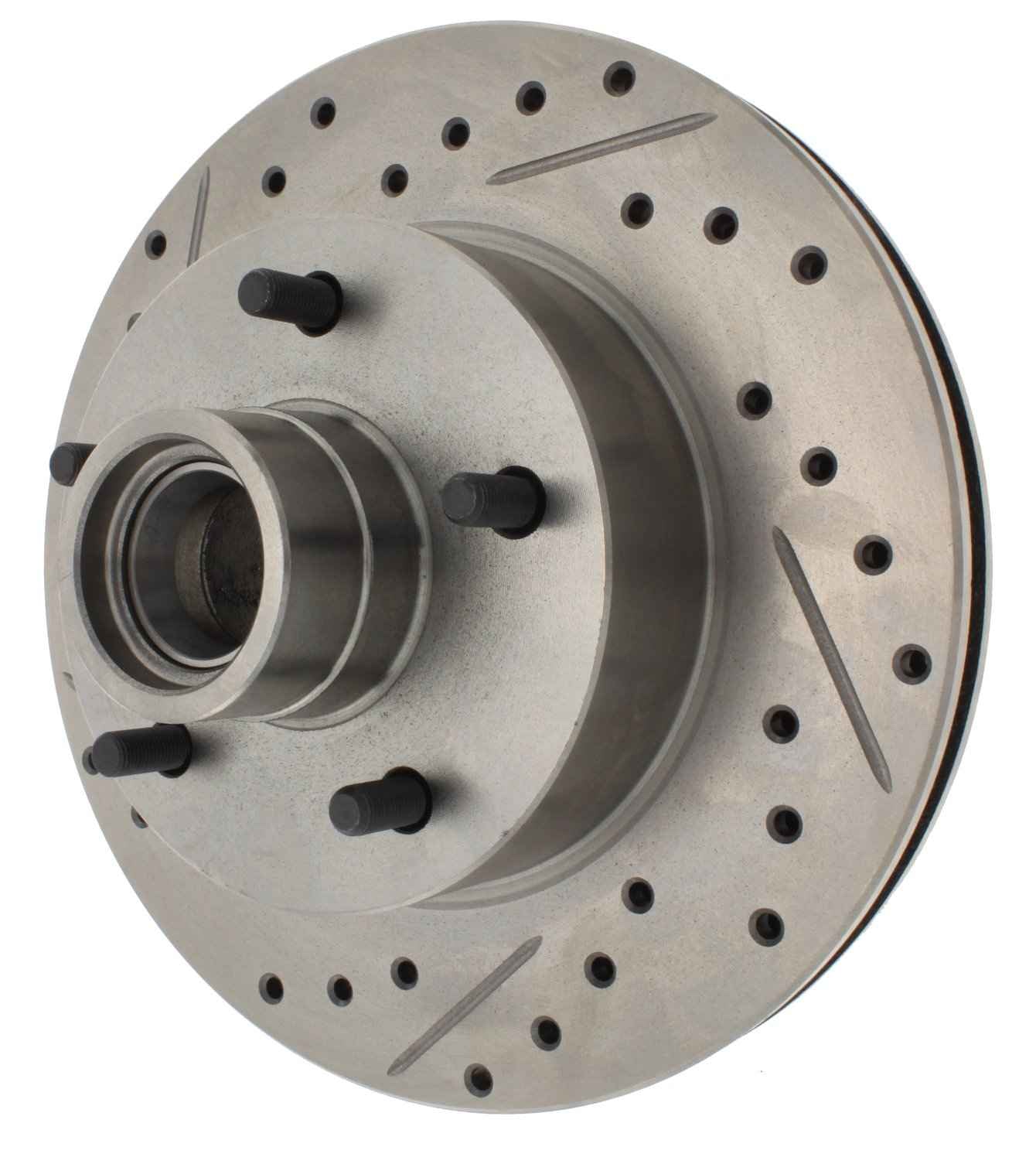 stoptech select sport drilled and slotted brake rotor front right  frsport 227.62002r