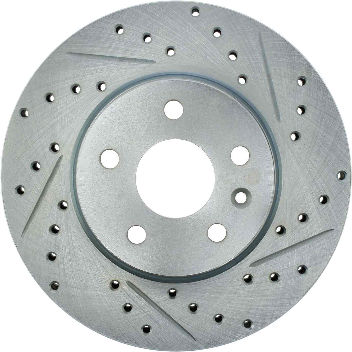 StopTech Select Sport Drilled and Slotted Brake Rotor Front Left  top view frsport 227.62130L