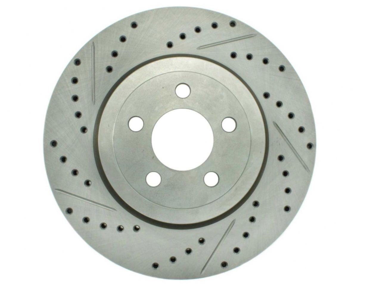 StopTech Select Sport Drilled And Slotted Brake Rotor; Front Right