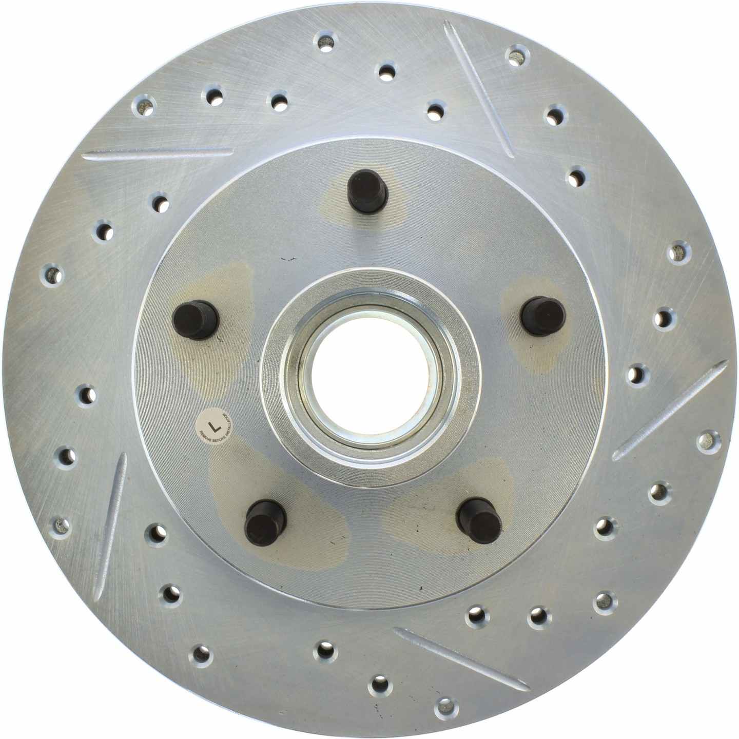 StopTech Select Sport Drilled and Slotted Brake Rotor Front Left  top view frsport 227.66017L