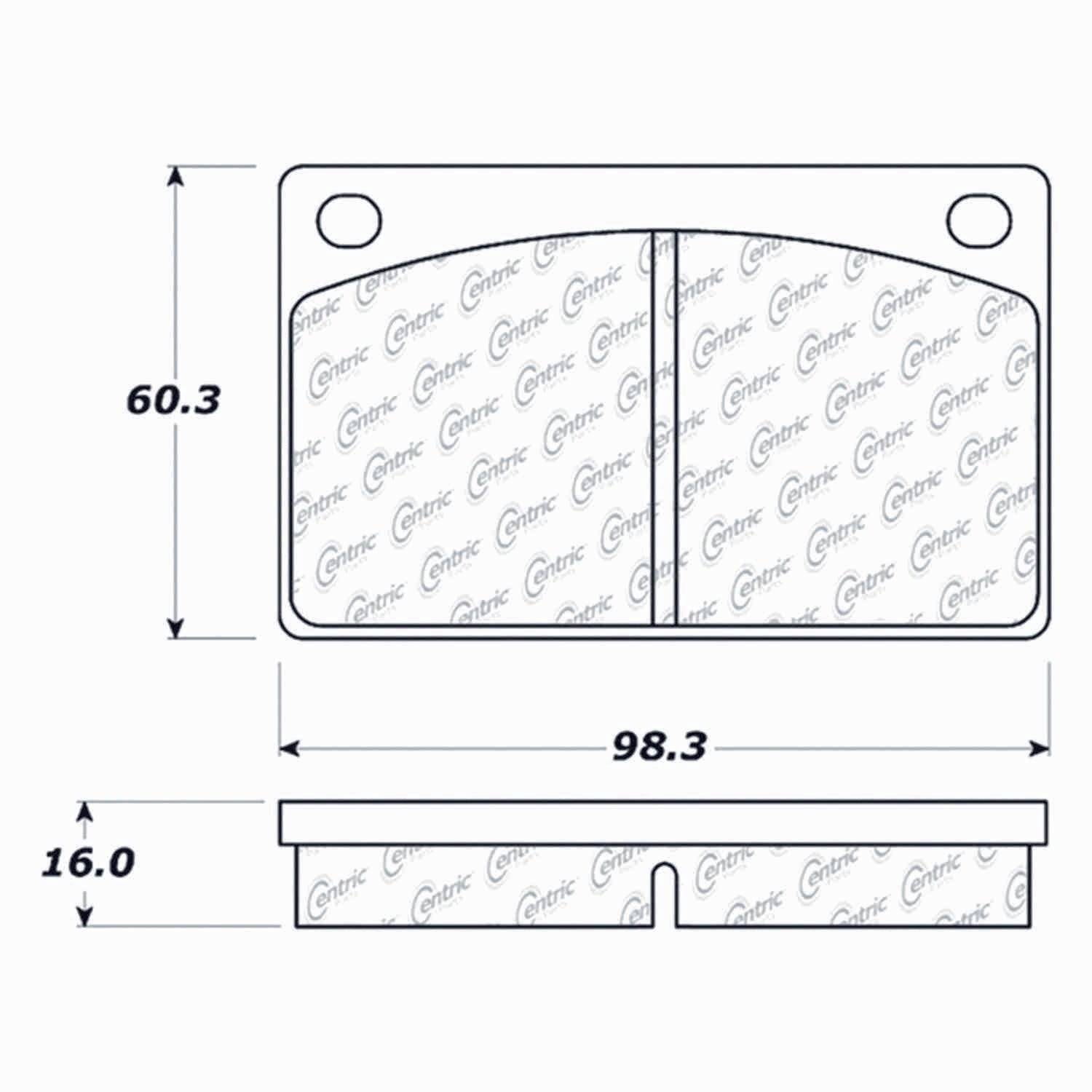 centric parts premium semi-metallic brake pads with shims  frsport 300.00430