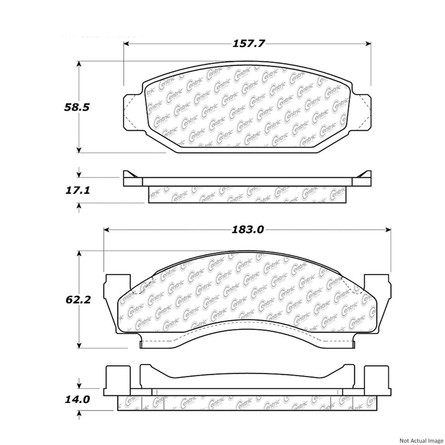 Stoptech Centric Centric Premium Brake Pads 300.00500