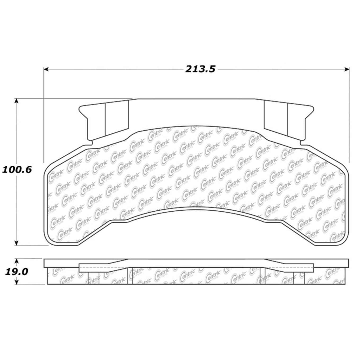 centric parts premium semi-metallic brake pads with shims and hardware  frsport 300.02240