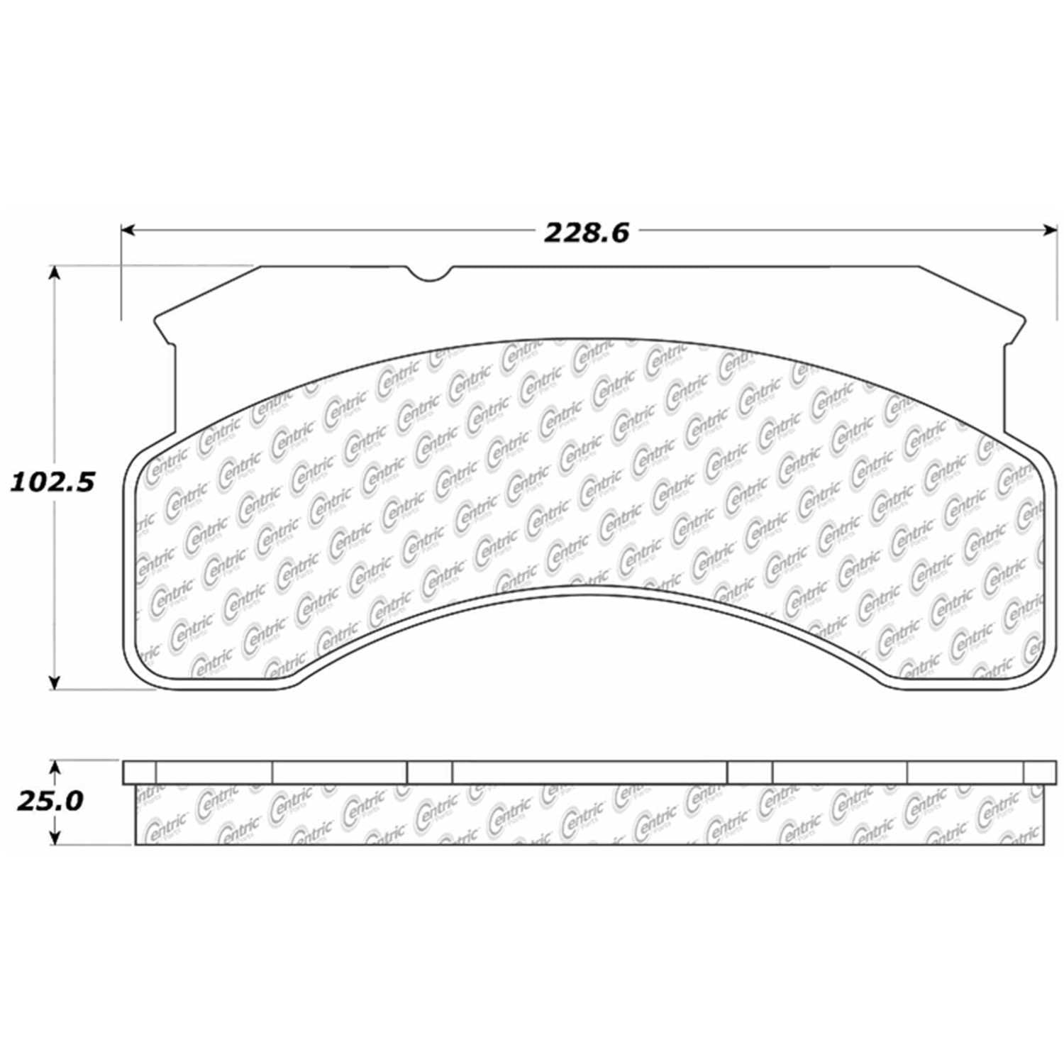 centric parts premium semi-metallic brake pads with shims  frsport 300.02360