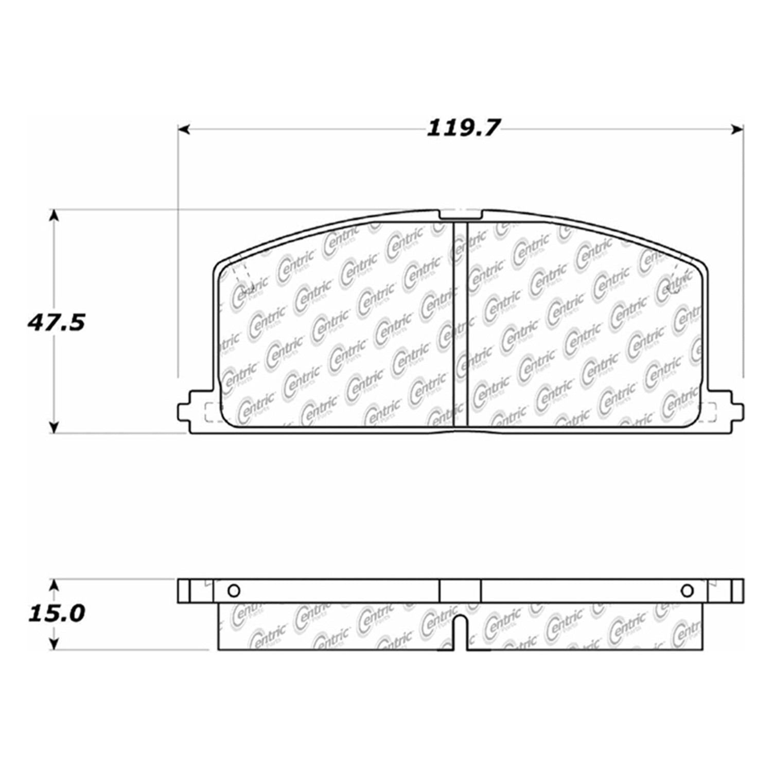 centric parts premium semi-metallic brake pads with shims and hardware  frsport 300.02420