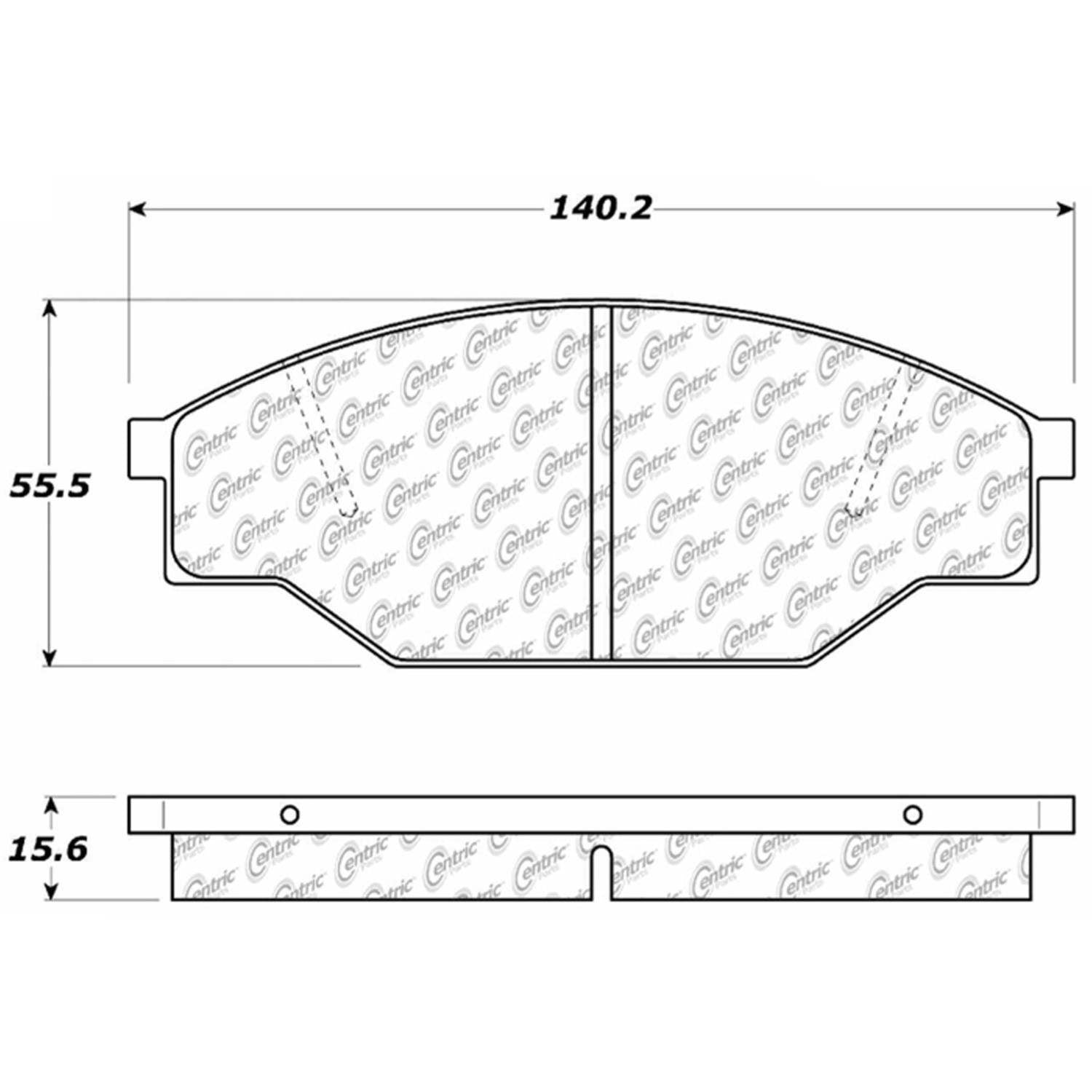 centric parts premium semi-metallic brake pads with shims and hardware  frsport 300.03030