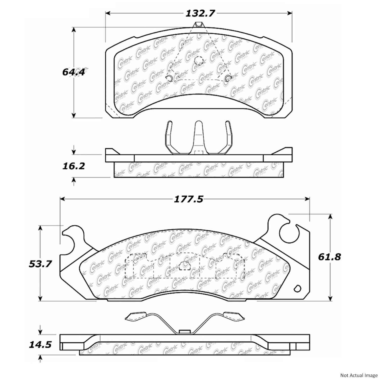 Stoptech Centric Centric Premium Brake Pads 300.03100