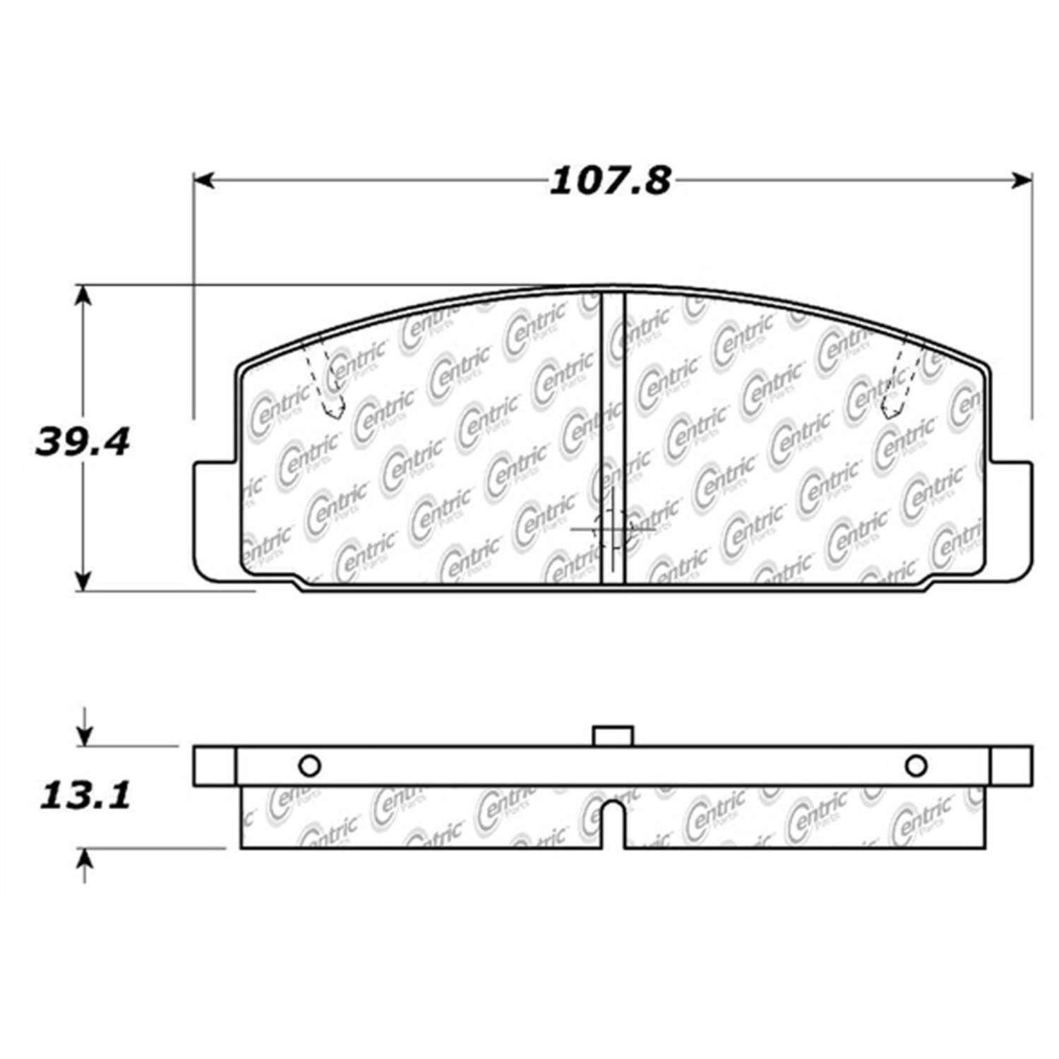 centric parts premium semi-metallic brake pads with shims and hardware  frsport 300.03320