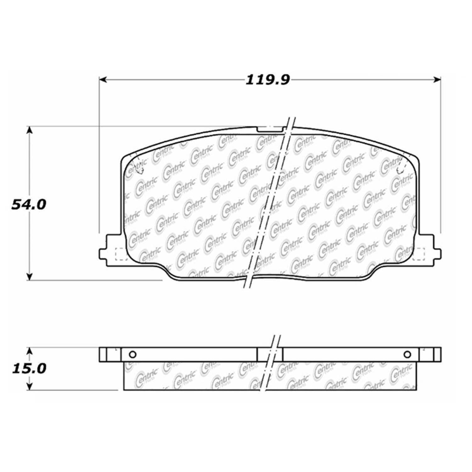 centric parts premium semi-metallic brake pads with shims and hardware  frsport 300.03560