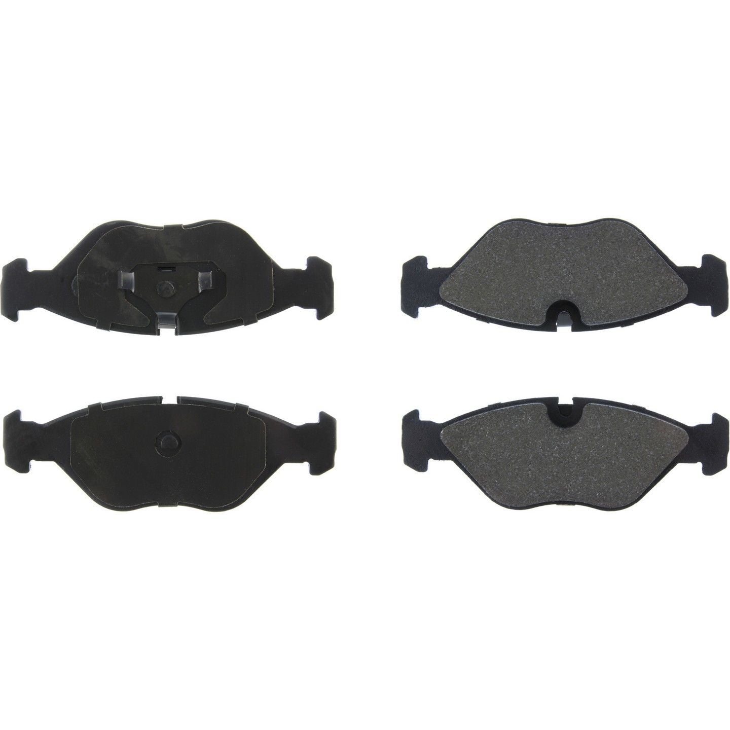 StopTech Premium Semi-Metallic Brake Pads with Shims and Hardware  top view frsport 300.04030