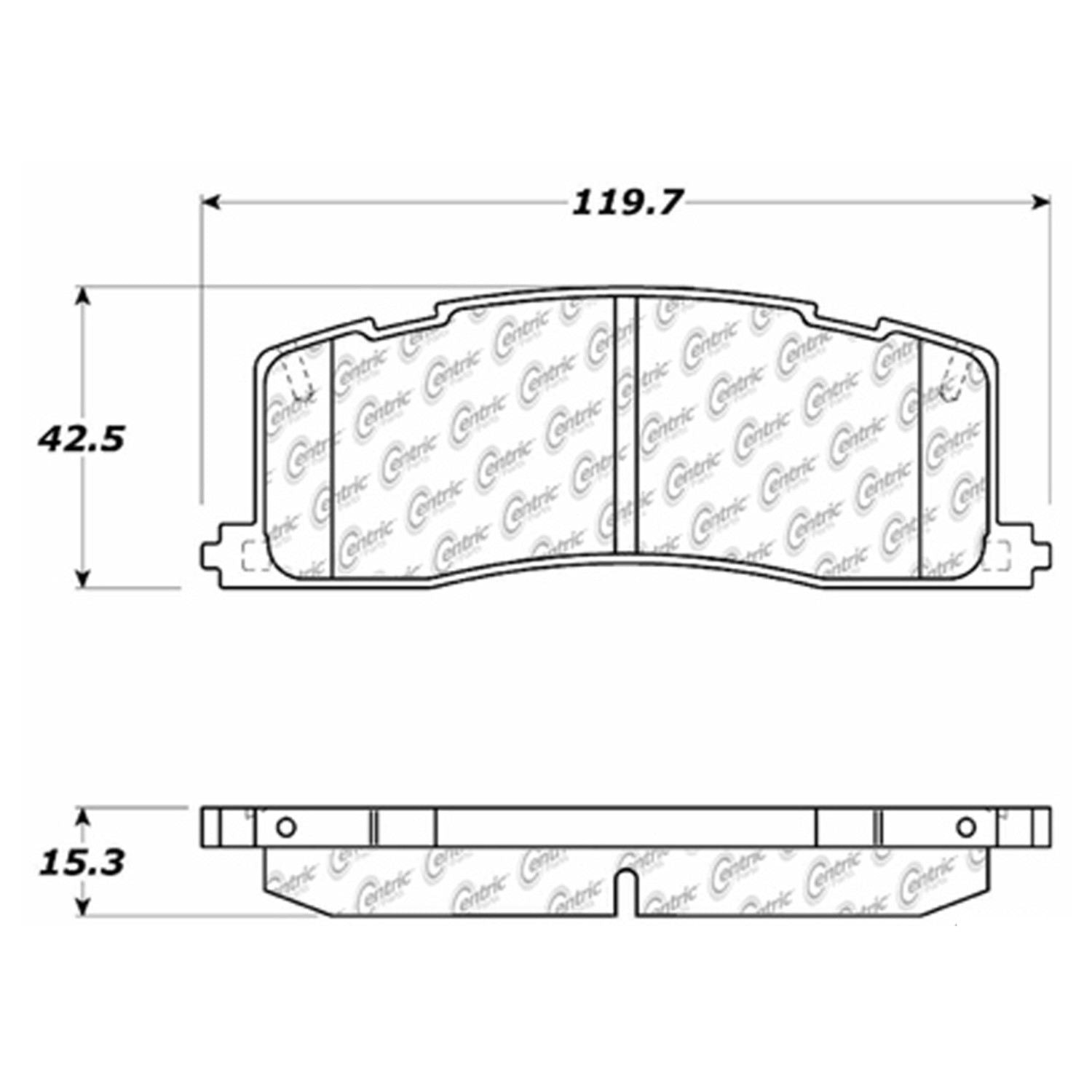 centric parts premium semi-metallic brake pads with shims and hardware  frsport 300.05010