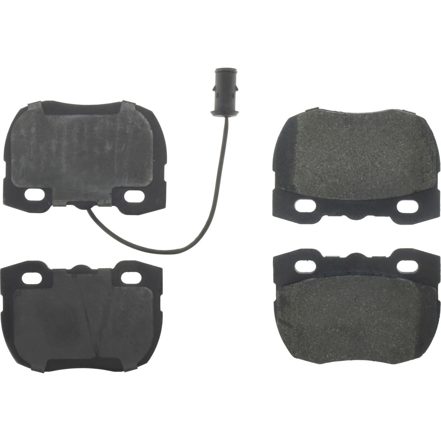 StopTech Premium Semi-Metallic Brake Pads with Shims and Hardware  top view frsport 300.05200