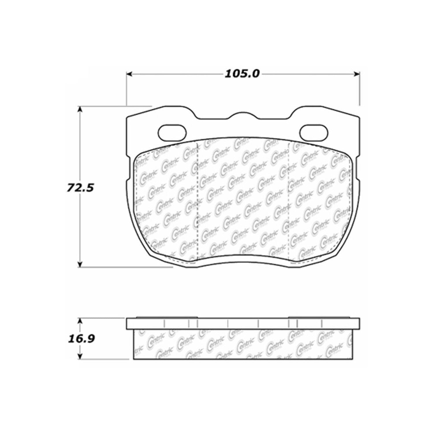 centric parts premium semi-metallic brake pads with shims and hardware  frsport 300.05201