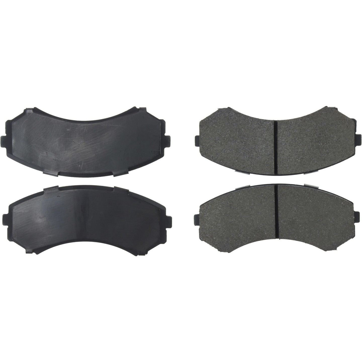 StopTech Premium Semi-Metallic Brake Pads with Shims and Hardware  top view frsport 300.05500