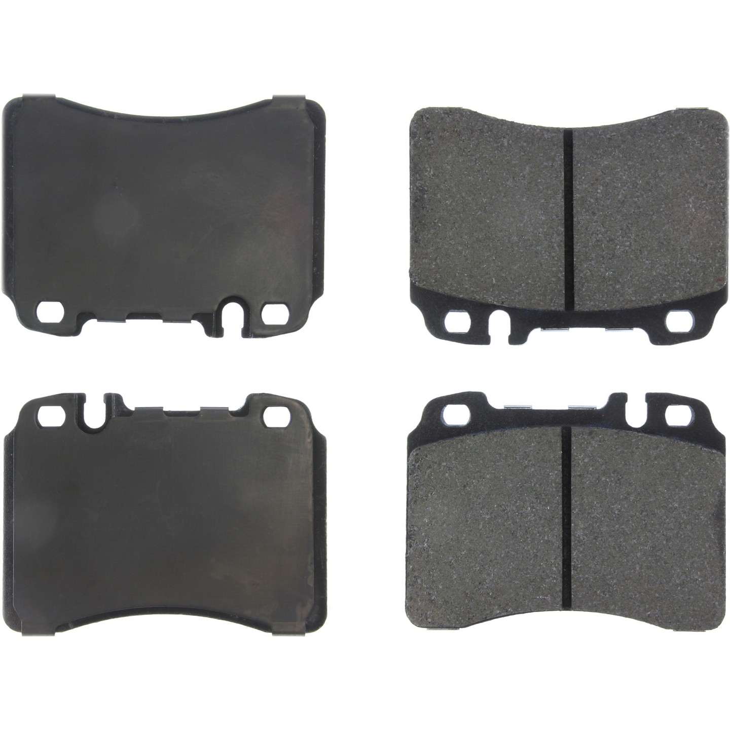 StopTech Premium Semi-Metallic Brake Pads with Shims and Hardware  top view frsport 300.05611