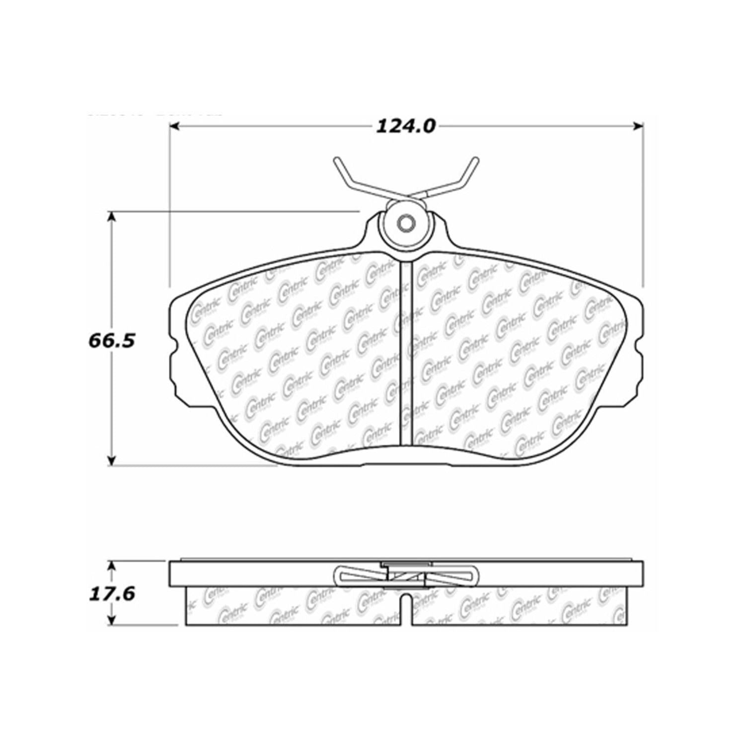 centric parts premium semi-metallic brake pads with shims and hardware  frsport 300.06010