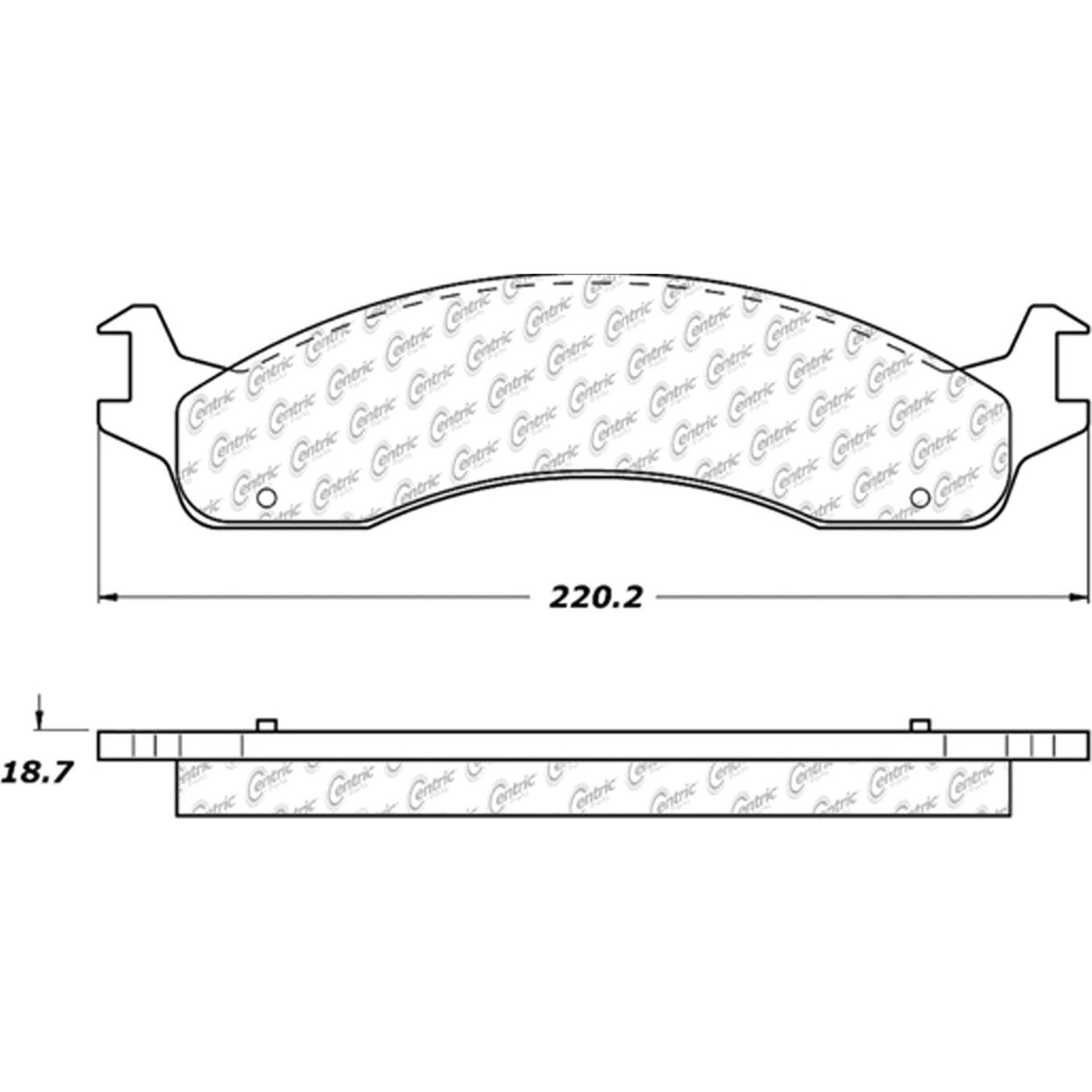 centric parts premium semi-metallic brake pads with shims and hardware  frsport 300.06550