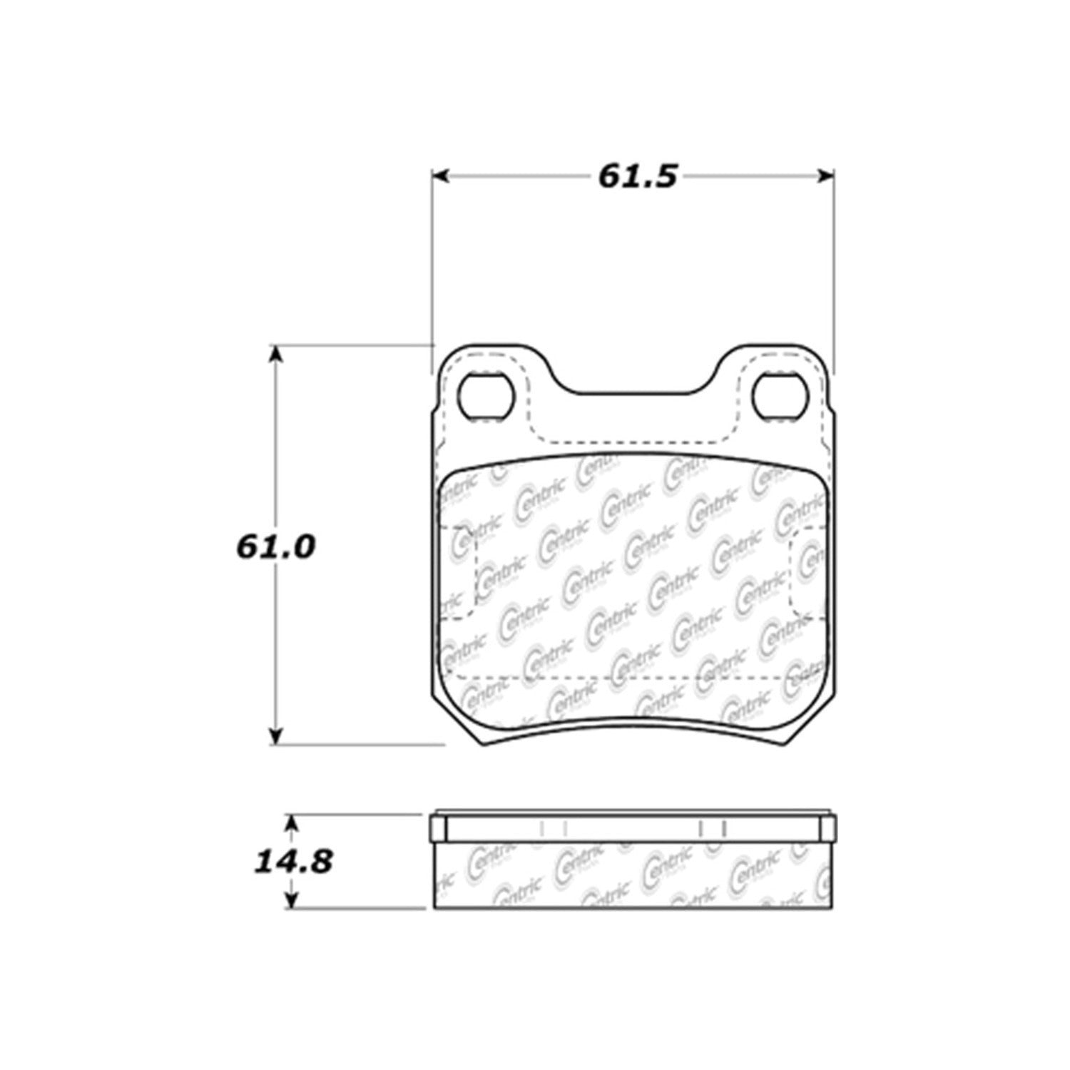 centric parts premium semi-metallic brake pads with shims and hardware  frsport 300.07090